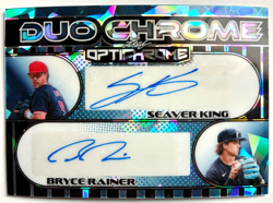 2025 Optichrome Plat Blue Crystal Seaver King & Bryce Rainer Dual Autograph #6/7 - Image 1