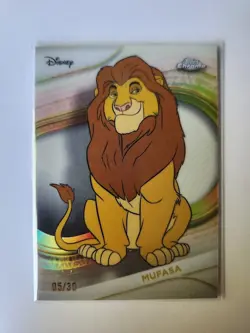 MUFASA /30 White Refractor Topps Disney Chrome 2025 Lion King - Image 1