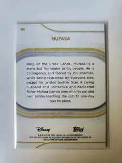 MUFASA /30 White Refractor Topps Disney Chrome 2025 Lion King - Image 2