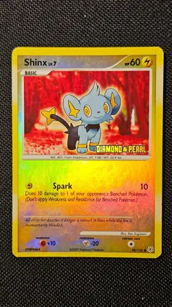 Pokemon TCG Shinx Reverse Holo 98/130 Diamond & Pearl 2007 Burger King Promo -MP - Image 2