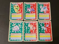 Pokemon Topsun No Number Error 6 Card Lot Japanese Blue Back 1995 Vintage F/S JP - Image 1