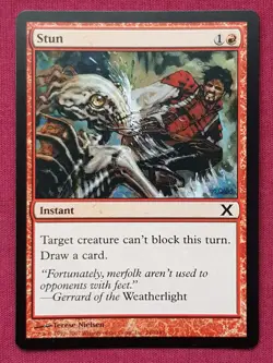 Magic The Gathering 10TH EDITION STUN red card MTG - Image 1