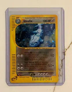 Pokemon Steelix H23/H32 Aquapolis Holo Rare 100 HP Stage 1 Card Swirl - Image 1