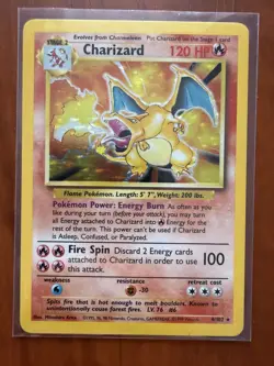 Charizard 4/102 Holo Rare Base Set 1999 Pokemon Card Unlimited. Very Clean. - Image 2
