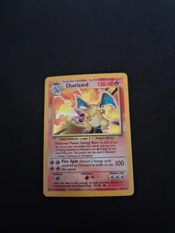 Pokemon Charizard 4/102 Base Set Holo Rare Card Vintage 1999 TCG LP - Image 3