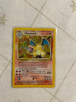 🌈 Pokemon Charizard 4/102 🌈 Holo Rare Pokemon Base Set Card 1999 Charizard - Image 1