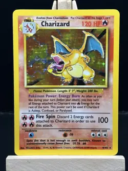 Charizard 4/102 Base Set Rare Holo Pokemon Card WOTC 1999 - Image 1