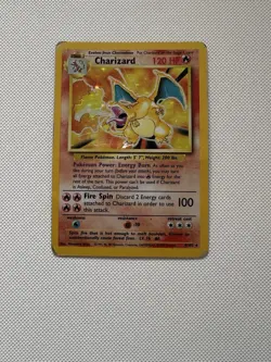 Pokemon Charizard 4/102 Base Set Holo Rare Card Vintage 1999 TCG HP - Image 1