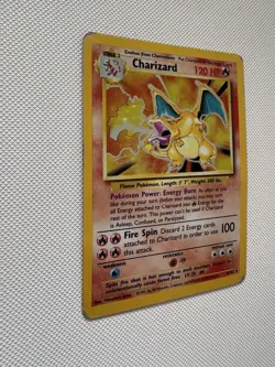 Pokemon Charizard 4/102 Base Set Holo Rare Card Vintage 1999 TCG HP - Image 2