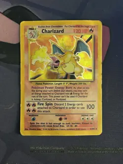 Pokemon TCG Charizard Base Set Holo Unlimited Rare Card 4/102 WOTC 1999 - Image 1