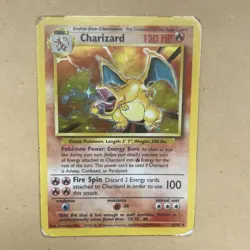 Pokemon TCG Charizard Base Set Holo Unlimited Rare Card 4/102 1999 - Image 1