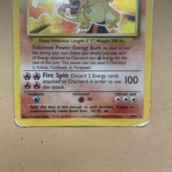 Pokemon TCG Charizard Base Set Holo Unlimited Rare Card 4/102 1999 - Image 2