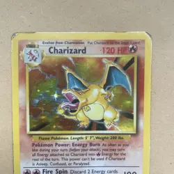Pokemon TCG Charizard Base Set Holo Unlimited Rare Card 4/102 1999 - Image 3