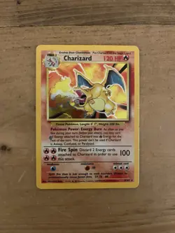 Pokemon TCG Charizard Base Set Holo Unlimited Rare Card 4/102 WOTC 1999 - Image 1