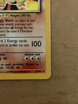 Pokemon TCG Charizard Base Set Holo Unlimited Rare Card 4/102 WOTC 1999 - Image 5
