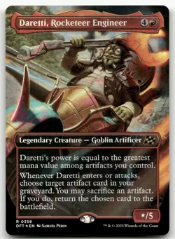 Daretti, Rocketeer Engineer (Borderless) #358 (Foil) NM Aetherdrift Magic MTG - Image 1