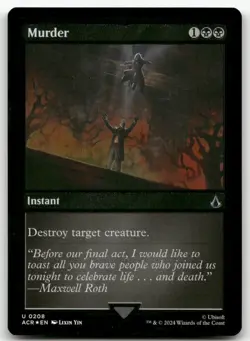 Murder (Foil Etched) #208 (NM) Assassin's Creed ACR Magic MTG - Image 1