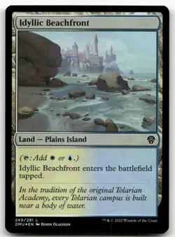 Idyllic Beachfront #249 (Foil) (NM) Dominaria United DMU Magic MTG - Image 1