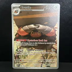 Pokemon Card Crustle 186/182 Illustration Rare Destined Rivals Near Mint - Image 1