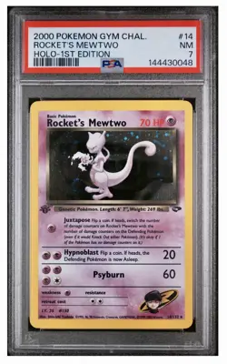 Pokemon 2000 Gym Challenge Rockets Mewtwo Holo First Edition Swirl 🌀 - Image 1