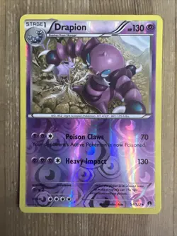 Pokemon TCG Drapion BREAKPoint 54/122 Reverse Holo Rare NM - Image 1