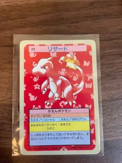 Vintage Pokemon Topsun 1995 Charmander Charmeleon 004 005 Green Blue Back F/S JP - Image 5