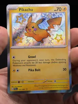 Pikachu Shiny Rare 131/091 Paldean Fates Pokemon English NM Baby Shiny - Image 3