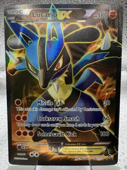 Lucario EX 107/111 - Furious Fists Ultra Rare Full Art Holo Pokemon TCG LP - Image 1