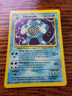 Pokemon TCG Poliwrath Base Set 13/102 Holo Unlimited Holo Rare (Faded) - Image 1
