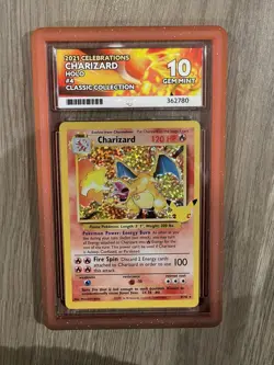 Pokemon Charizard 4/102 Celebrations 25th Anniversary 2021 graded Ace 10 - Image 1