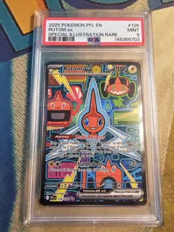 2025 Pokemon Phantasmal Flames #126 Full Art Rotom ex SIR PSA 9 Mint - Image 1