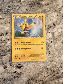 Pokemon Pikachu Libre Holo 30/30 XY Trainer Kit 2016 Basic 80 HP Quick Attack - Image 1