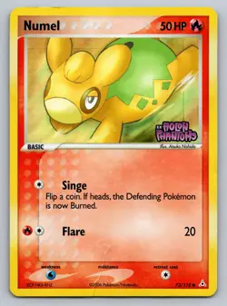 Pokemon TCG Numel 72/110 Holon Phantoms Reverse Holo Stamped Rare - Image 1