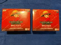 One Piece OP-13 Carry On His Will Booster Box Lot of 2 *Damaged Boxes* - Image 1