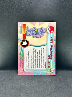 MACHOKE #67 Topps TV Animation BLUE LOGO Pokemon Card LP - Image 2