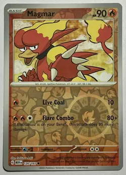 Magmar 126/165 (LP) Reverse Holo Scarlet & Violet: 151 2023 Pokemon Card TCG - Image 1