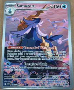 Pokemon TCG Samurott 107/086 White Flare Illustration Rare Holo Card - Image 1