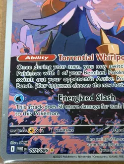 Pokemon TCG Samurott 107/086 White Flare Illustration Rare Holo Card - Image 4
