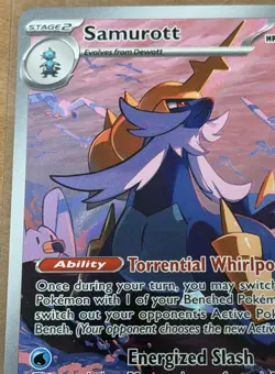 Pokemon TCG Samurott 107/086 White Flare Illustration Rare Holo Card - Image 5