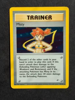 Misty 18/132 Holo Rare Trainer Gym Heroes Pokemon Card TCG Near Mint - Image 1