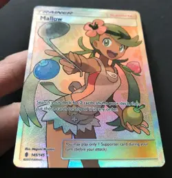 Mallow 145/145 Guardians Rising SM FULL ART Trainer RARE HOLO Pokemon Card LP - Image 4