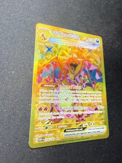 Charizard EX Tera Golden Card 228/197 2023 Fire Type Obsidian Flames - Image 3