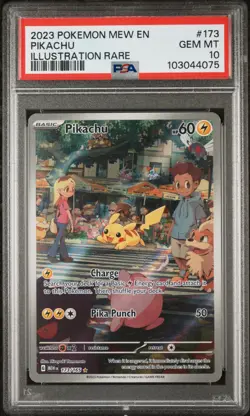 PSA 10 PIKACHU 173/165 | 151 IR Full Art English Graded Pokemon Card HK - Image 1