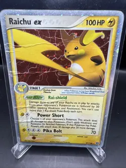 Pokemon EX EMERALD - #97/106 Raichu ex - Ultra Rare Holo - ENG DAMAGED - Image 1