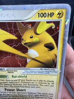 Pokemon EX EMERALD - #97/106 Raichu ex - Ultra Rare Holo - ENG DAMAGED - Image 4