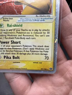 Pokemon EX EMERALD - #97/106 Raichu ex - Ultra Rare Holo - ENG DAMAGED - Image 5