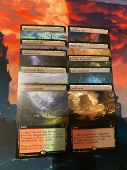 MTG Modern Horizons 2 Complete Set of Fetch Lands Extended Art + Yavimaya! - Image 1
