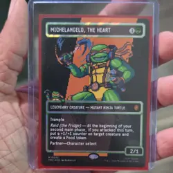 Michelangelo, the Heart MTG Pixiel Surge Foil Legendary Creature TMNT M0029 NMC. - Image 1