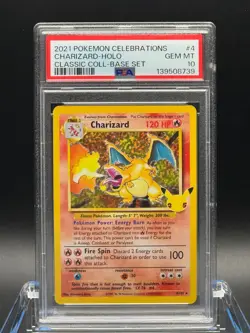 PSA 10 GEM MT 💎 - 2021 CHARIZARD #4 POKEMON CELEBRATIONS CLASSIC COLLECTION - Image 1