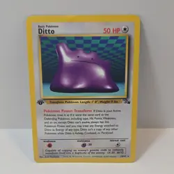 Pokemon Ditto 18/62 Fossil 1st Edition - Image 1